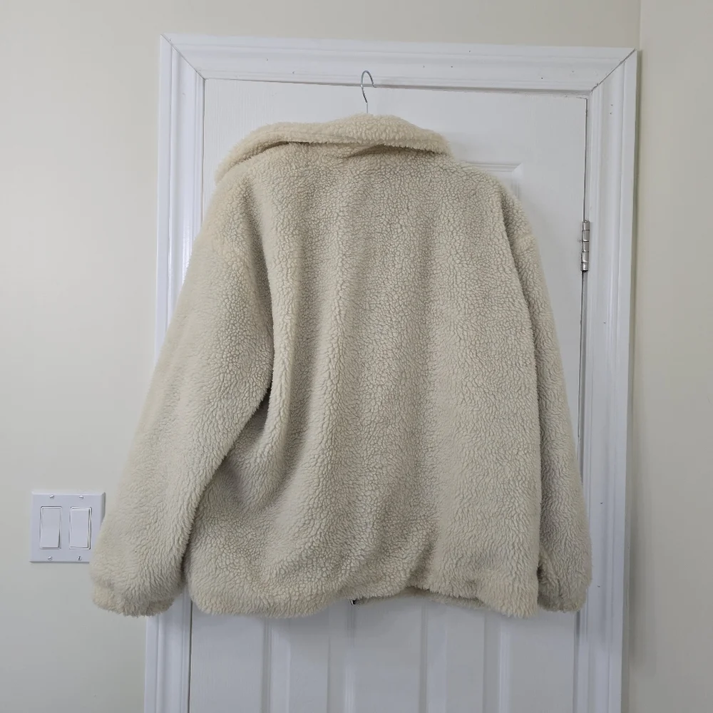 Topshop Teddy Cream Sherpa Jacket - Picture 5 of 8